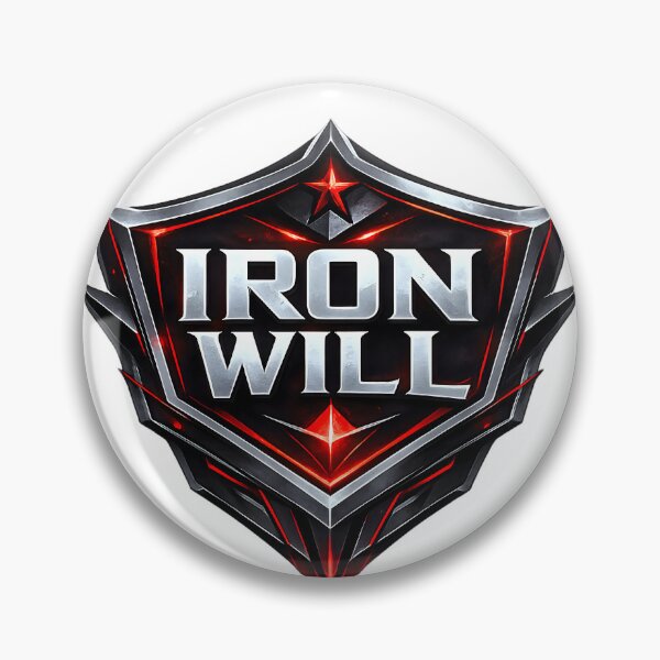 Item preview, Iron Will Motivation Shield Design designed and sold by CreativeMindsetLab.
