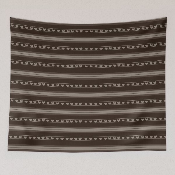 Item preview, Dark Brown & Light Brown Hearts in Stripes designed and sold by KSimpson838.