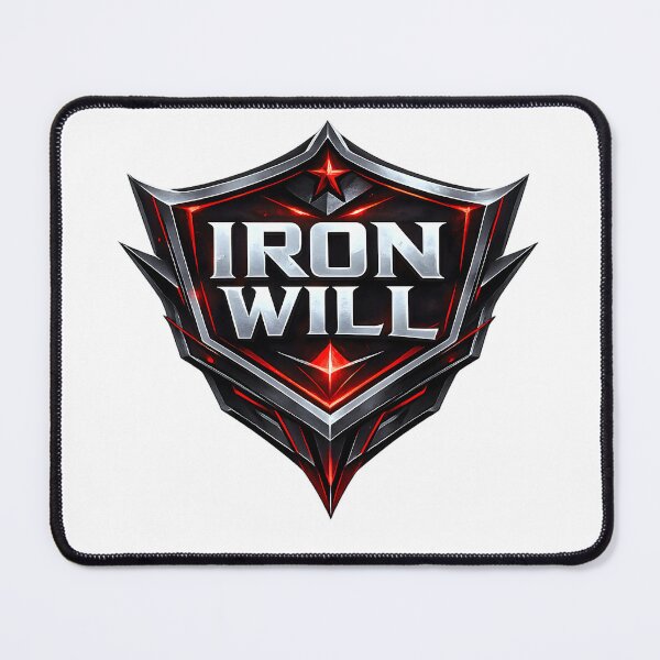 Item preview, Iron Will Motivation Shield Design designed and sold by CreativeMindsetLab.