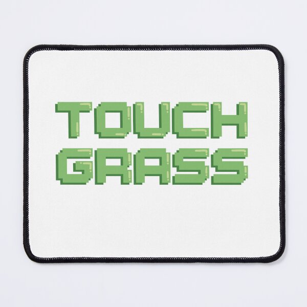 Item preview, Touch Grass Gaming Quote Pixel Art Decal designed and sold by alexmaushaus.