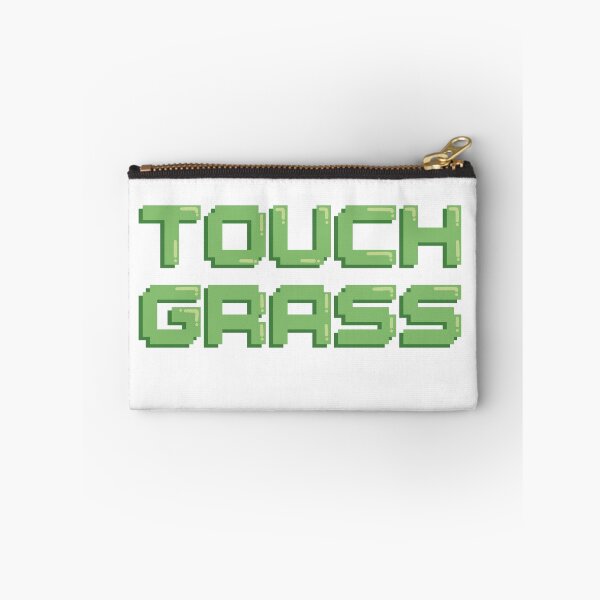 Item preview, Touch Grass Gaming Quote Pixel Art Decal designed and sold by alexmaushaus.