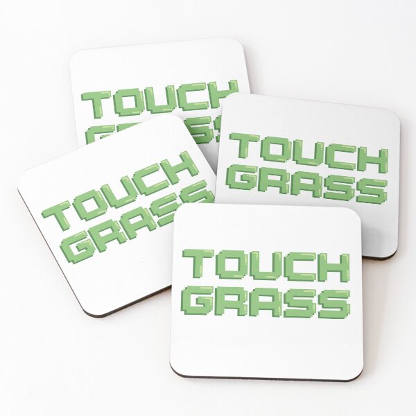 Item preview, Touch Grass Gaming Quote Pixel Art Decal designed and sold by alexmaushaus.