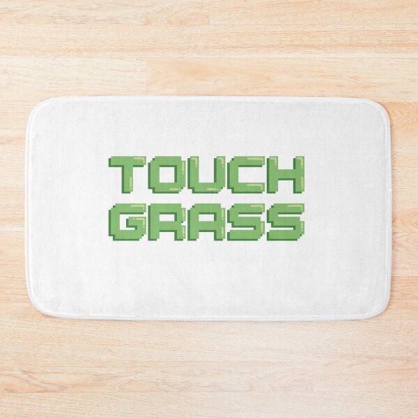 Item preview, Touch Grass Gaming Quote Pixel Art Decal designed and sold by averyspecialrodent.
