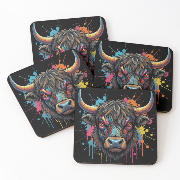 Item preview, Cyberpunk Highland Cow Neon Circuit Art designed and sold by TshirtsOnline-.