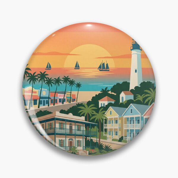 Item preview, Key West Florida Vintage Travel Poster designed and sold by Bomax121.