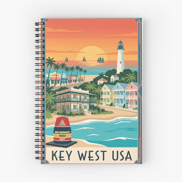 Item preview, Key West Florida Vintage Travel Poster designed and sold by Bomax121.