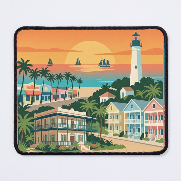 Item preview, Key West Florida Vintage Travel Poster designed and sold by Bomax121.