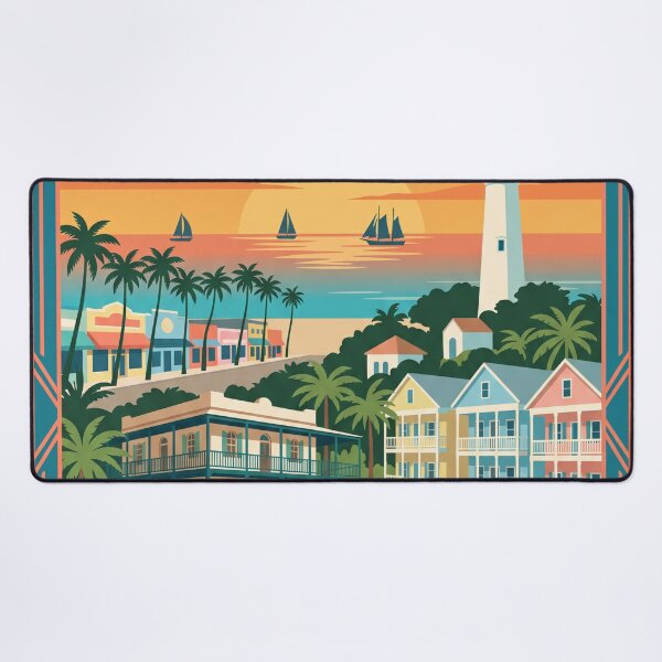Item preview, Key West Florida Vintage Travel Poster designed and sold by Bomax121.