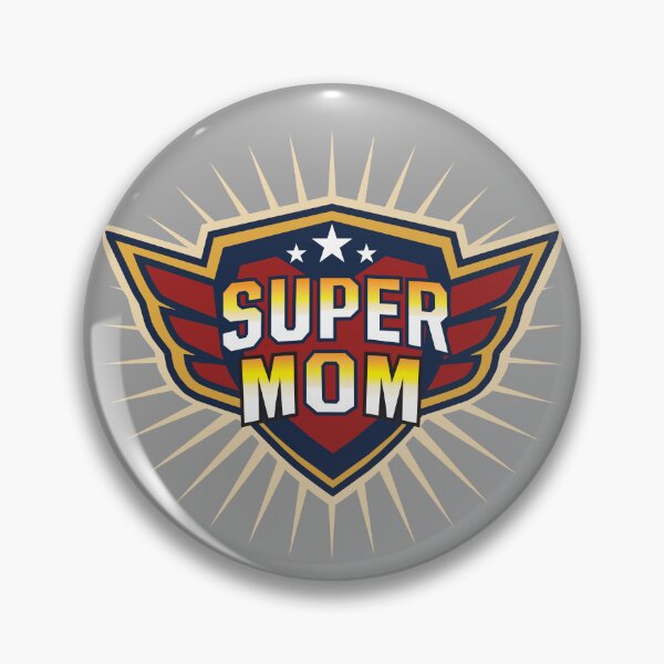 Item preview, Super Mom Hero Shield with Wings Best Mom Ever Mother's Day Hero Design designed and sold by MoqunaDesign.