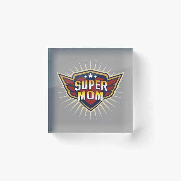 Item preview, Super Mom Hero Shield with Wings Best Mom Ever Mother's Day Hero Design designed and sold by MoqunaDesign.