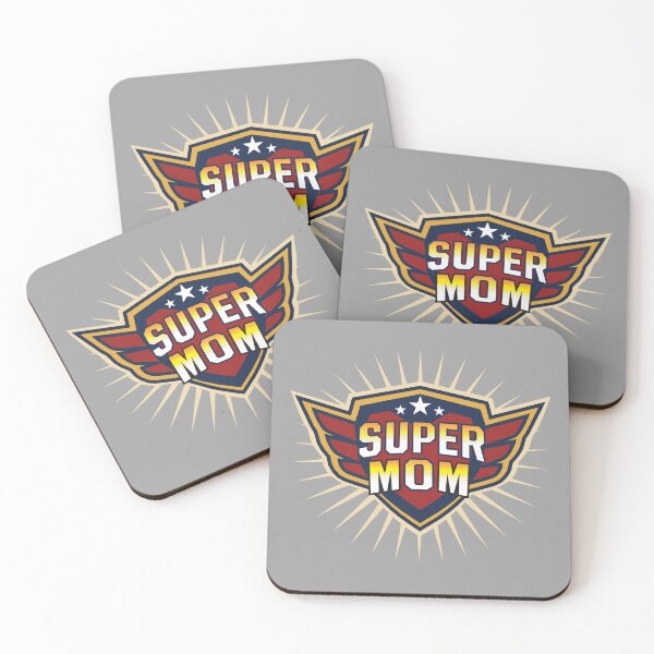 Item preview, Super Mom Hero Shield with Wings Best Mom Ever Mother's Day Hero Design designed and sold by MoqunaDesign.
