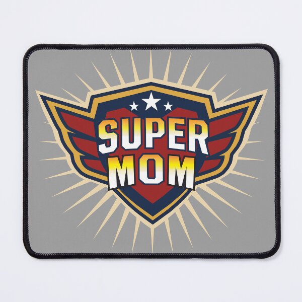 Artikelvorschau, Super-Mama-Heldenschild mit Flügeln – Bestes Mama-Design zum Muttertag entworfen und verkauft von MoqunaDesign.