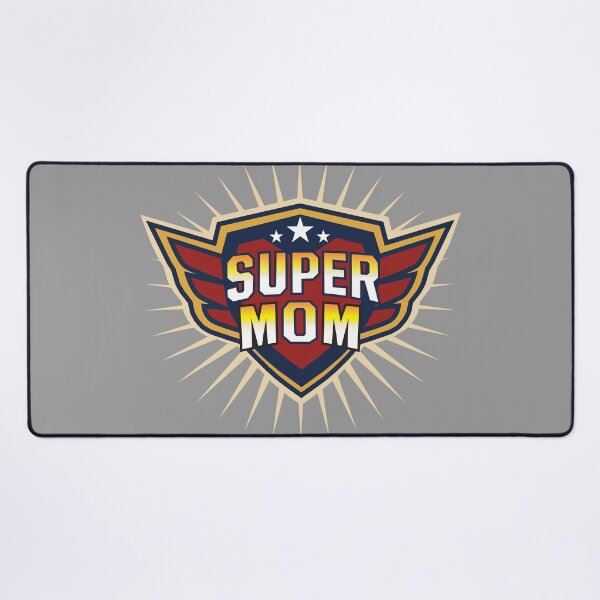 Item preview, Super Mom Hero Shield with Wings Best Mom Ever Mother's Day Hero Design designed and sold by MoqunaDesign.