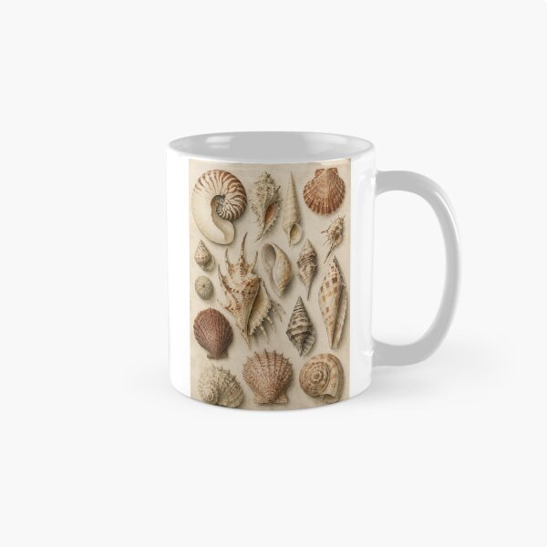 Item preview, Vintage Seashell Cabinet of Curiosities Print | Coastal Naturalist Wall Art | Antique Shell Illustration designed and sold by SoftSpaceDesign.
