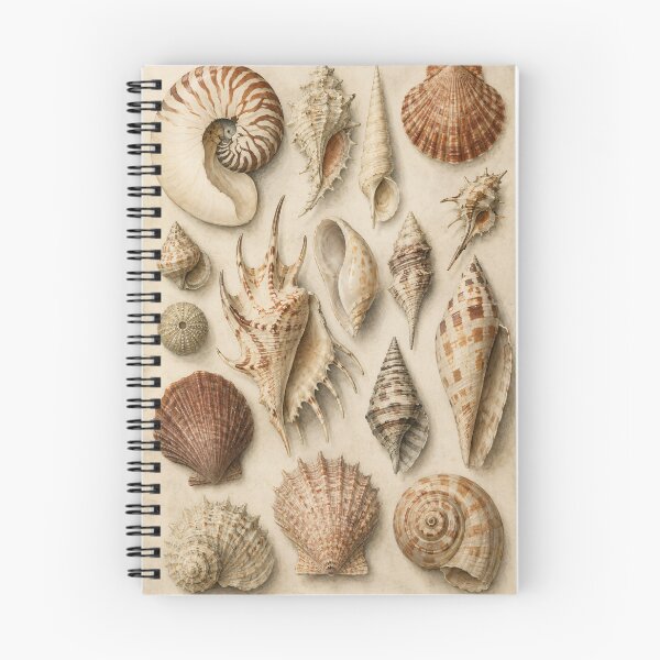 Item preview, Vintage Seashell Cabinet of Curiosities Print | Coastal Naturalist Wall Art | Antique Shell Illustration designed and sold by SoftSpaceDesign.