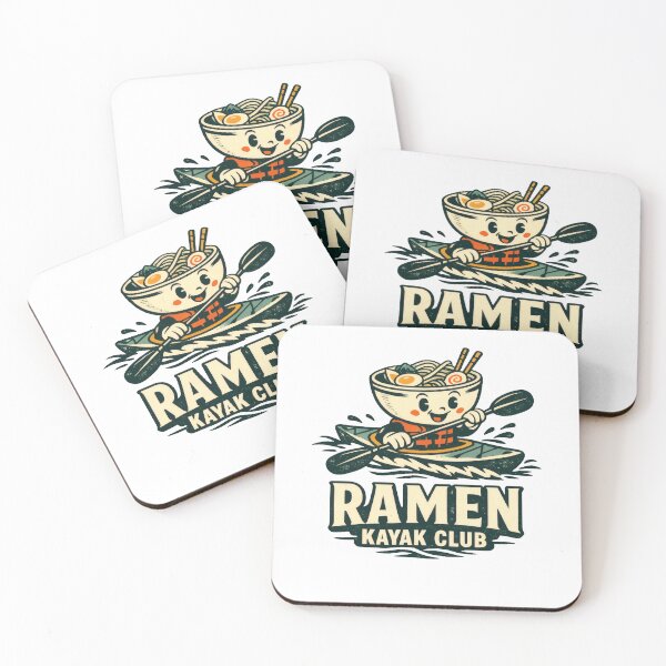 Aperçu de l'œuvre Ramen Kayak Club Funny Food Mascot créée et vendue par TheRealTaria.