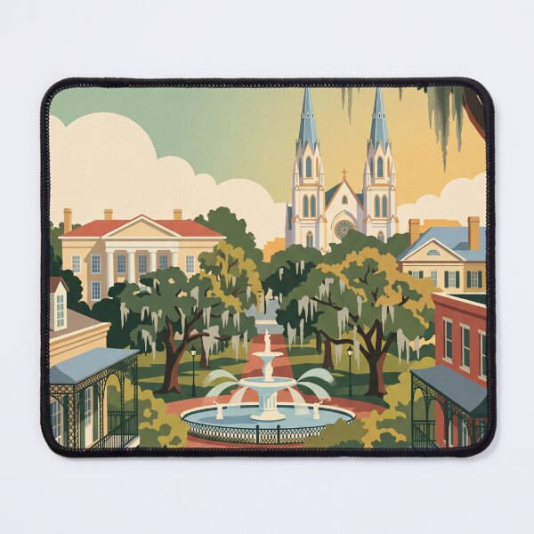 Item preview, Savannah Georgia Vintage Travel Poster designed and sold by Bomax121.