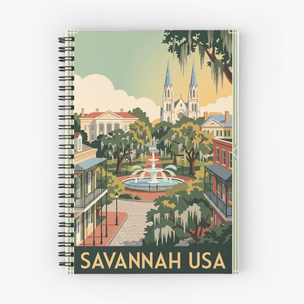 Item preview, Savannah Georgia Vintage Travel Poster designed and sold by Bomax121.