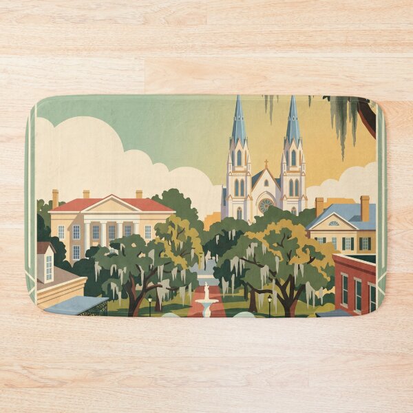 Item preview, Savannah Georgia Vintage Travel Poster designed and sold by Bomax121.
