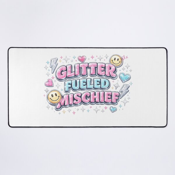 Item preview, Glitter Fueled Mischief Cute Funny Girly Aesthetic Retro Coquette Design designed and sold by SoulThread Studio.