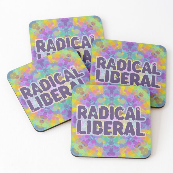 Item preview, Radical Liberal | Political Art Print | Groovy Protest Sticker designed and sold by RareSquareBearArts.