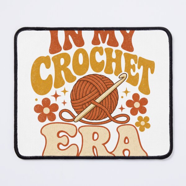 Item preview, In My Crochet Era Retro Crochet Saying designed and sold by BoosterShop.