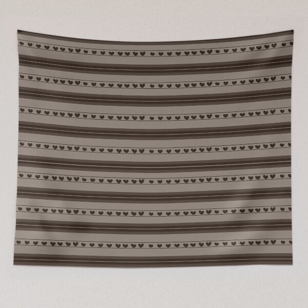 Item preview, Light Brown & Dark Brown Hearts in Stripes designed and sold by KSimpson838.