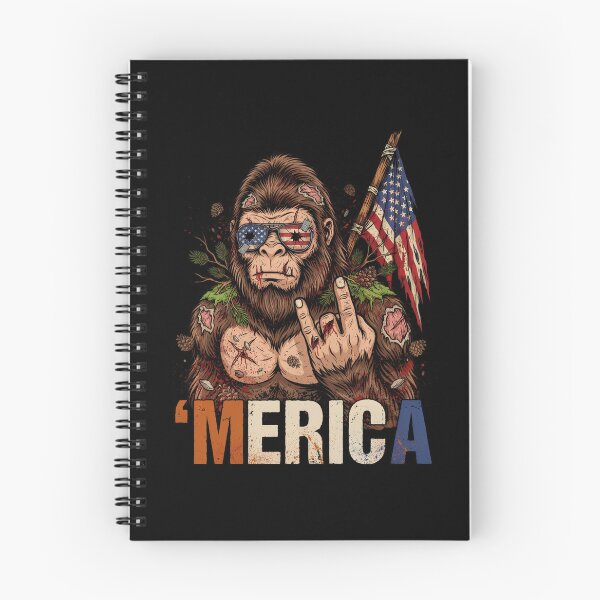 Item preview, 'Merica Bigfoot Muscular Rock On Design v18 designed and sold by DarylWelsh2024.