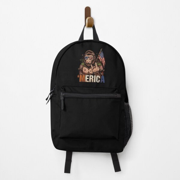 Item preview, 'Merica Bigfoot Muscular Rock On Design v18 designed and sold by DarylWelsh2024.