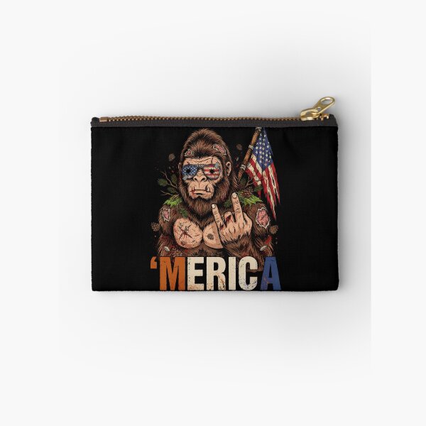 Item preview, 'Merica Bigfoot Muscular Rock On Design v18 designed and sold by DarylWelsh2024.