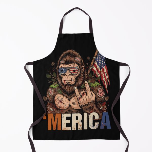 Item preview, 'Merica Bigfoot Muscular Rock On Design v18 designed and sold by DarylWelsh2024.