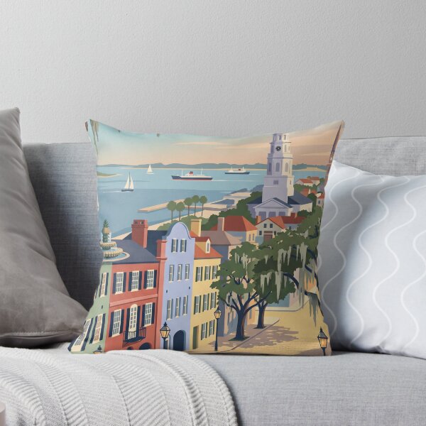 Item preview, Charleston South Carolina Vintage Travel Poster designed and sold by Bomax121.