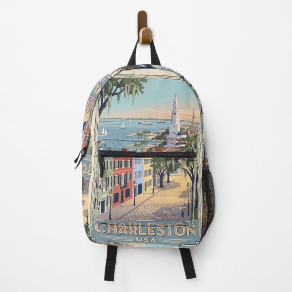 Item preview, Charleston South Carolina Vintage Travel Poster designed and sold by Bomax121.