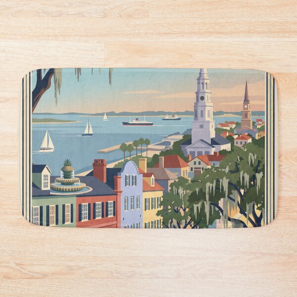 Item preview, Charleston South Carolina Vintage Travel Poster designed and sold by Bomax121.