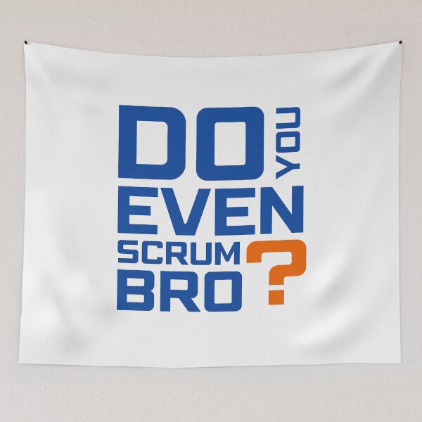 Item preview, Funny Scrum Master - Do You Even Scrum Bro Agile Tech - Blue and Orange Edition designed and sold by 3hornCreations.