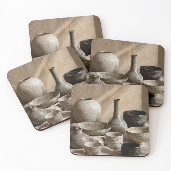 Item preview, Earthen Stillness | Wabi-Sabi Ceramic Still Life Print | Rustic Pottery Wall Art | Japandi Neutral Home Decor | Muted Earth Tones Printable designed and sold by SoftSpaceDesign.