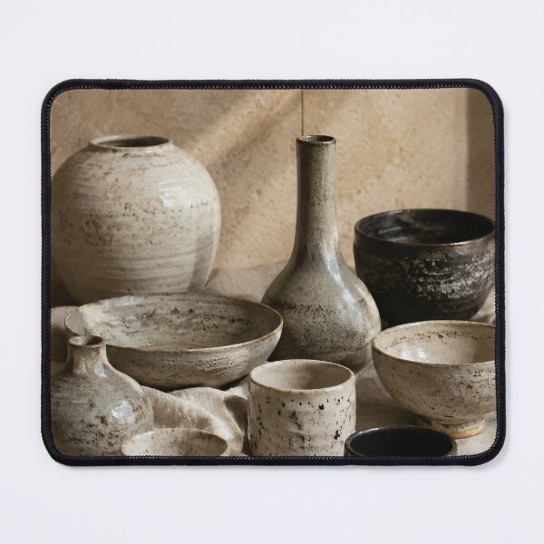Item preview, Earthen Stillness | Wabi-Sabi Ceramic Still Life Print | Rustic Pottery Wall Art | Japandi Neutral Home Decor | Muted Earth Tones Printable designed and sold by SoftSpaceDesign.