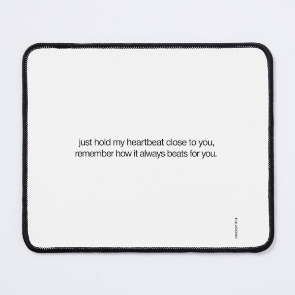 Item preview, Just Hold My Heartbeat Close To You - The Weeknd Swiss Minimal designed and sold by Enea Kelo.