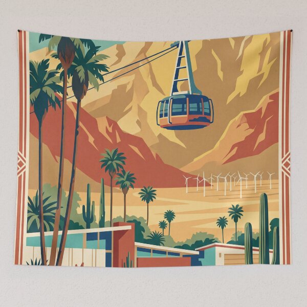 Item preview, Palm Springs California Vintage Travel Poster designed and sold by Bomax121.