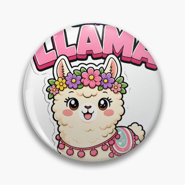 Item preview, No Drama Llama Cute Llama with Flower Crown Kawaii designed and sold by BoosterShop.