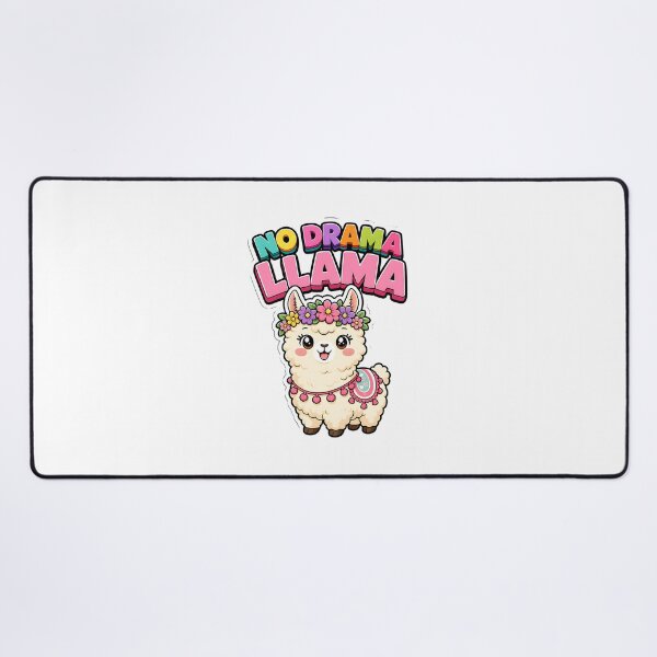 Item preview, No Drama Llama Cute Llama with Flower Crown Kawaii designed and sold by BoosterShop.