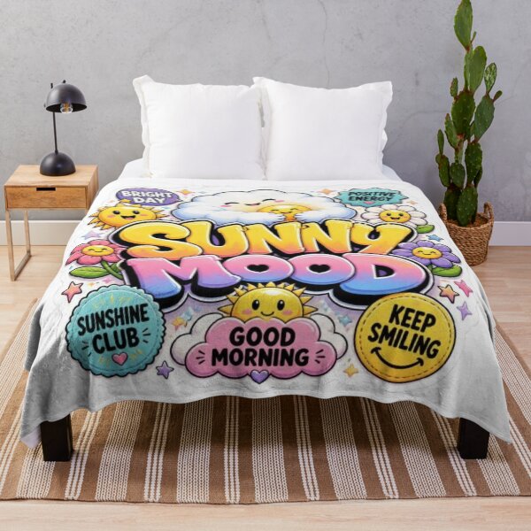 Item preview, Sunny Mood – Happy Pixel Cloud Sticker | Cute Kawaii Sunshine Graffiti Vinyl Decal designed and sold by Stylestickers55.