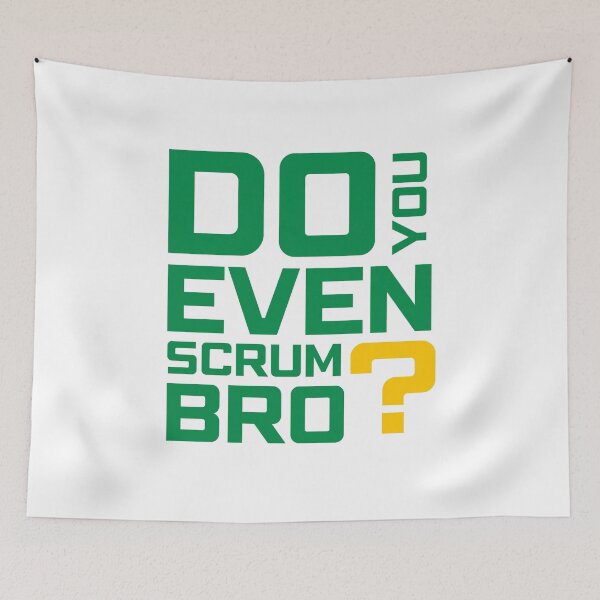 Item preview, Funny Scrum Master - Do You Even Scrum Bro Agile Tech - Green and Yellow Edition designed and sold by 3hornCreations.
