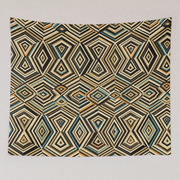 Item preview, Optical Illusion Geometric Lattice - Abstract Op Art Pattern designed and sold by Dzblack.