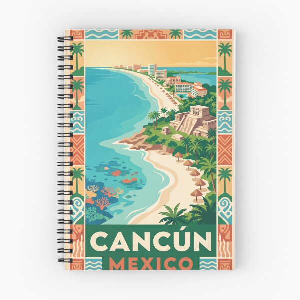 Item preview, Cancún Mexico Vintage Travel Poster designed and sold by Bomax121.