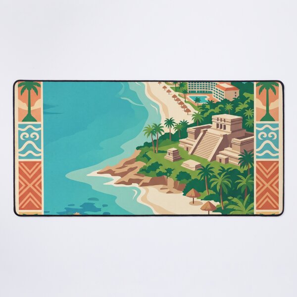 Item preview, Cancún Mexico Vintage Travel Poster designed and sold by Bomax121.