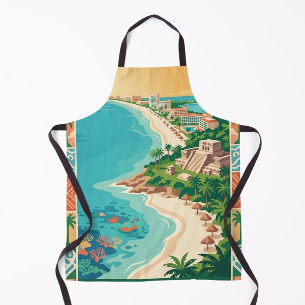 Item preview, Cancún Mexico Vintage Travel Poster designed and sold by Bomax121.