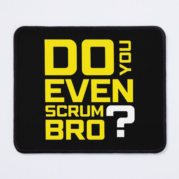 Item preview, Funny Scrum Master - Do You Even Scrum Bro Agile Tech - Yellow and White Edition designed and sold by 3hornCreations.