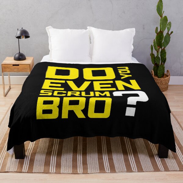 Item preview, Funny Scrum Master - Do You Even Scrum Bro Agile Tech - Yellow and White Edition designed and sold by 3hornCreations.