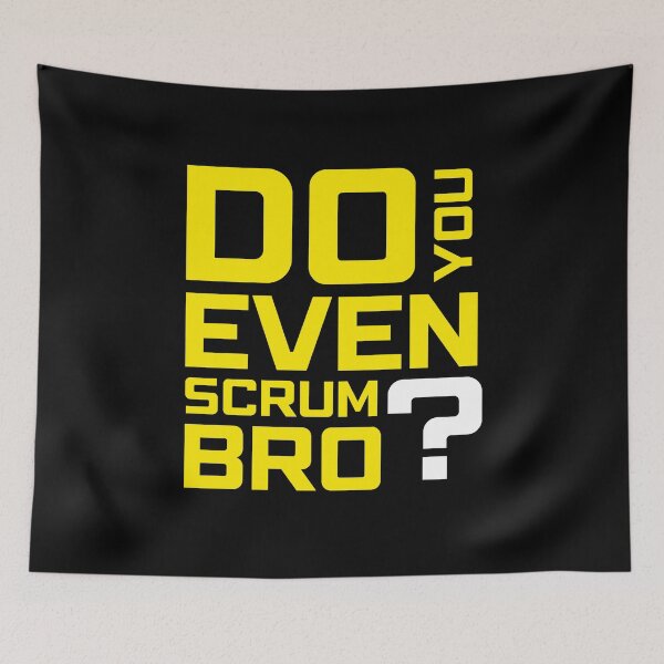Item preview, Funny Scrum Master - Do You Even Scrum Bro Agile Tech - Yellow and White Edition designed and sold by 3hornCreations.